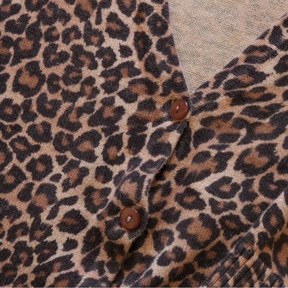 Leopard Printed Button Front Cardigan - Picture 3 of 4